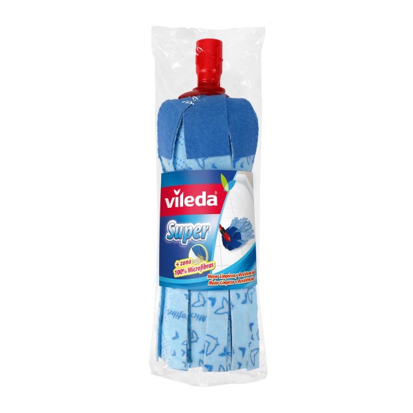 Vileda fregona Super 100% Microfibra azul
