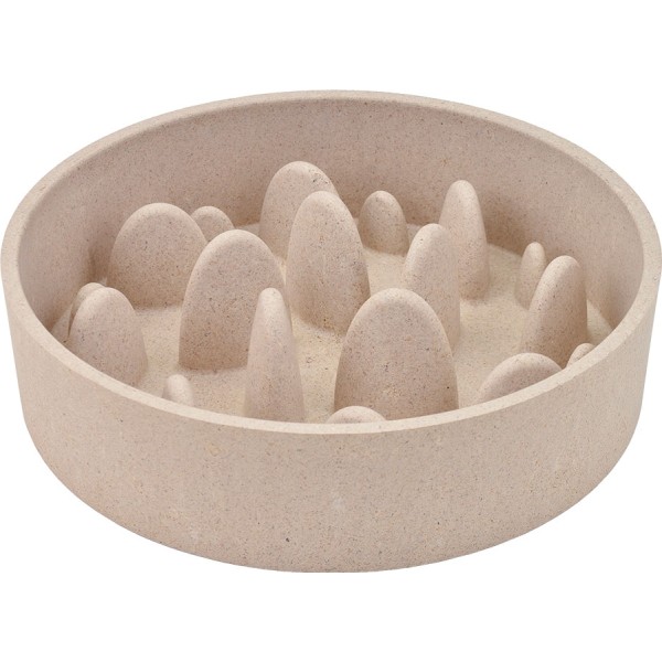 Comedero bambú, slow, beige, 1430 ml, ø21,5 x 21,5 x 6 cm