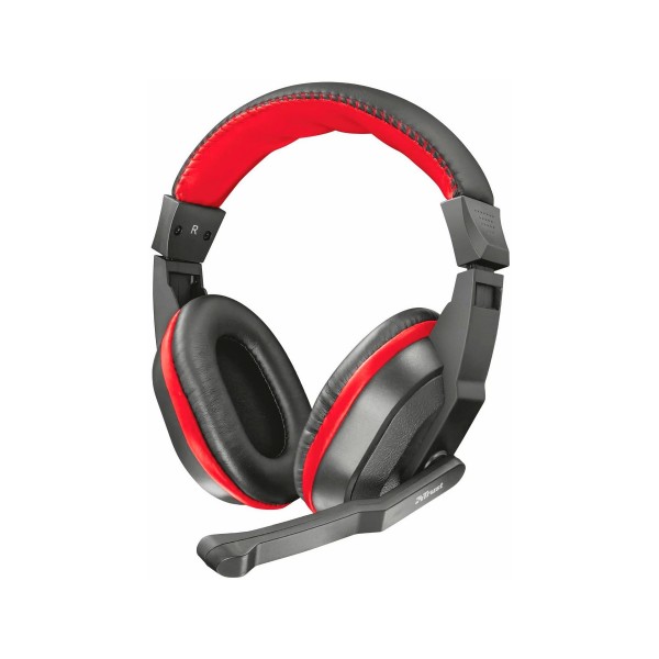 Trust ziva negro rojo auriculares over-ear con micro para gaming